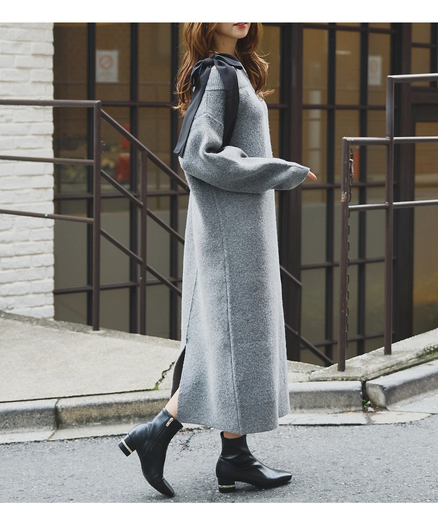 【アンディコール/un dix cors】の《大人可愛い主役級アイテム◎》2WAYボートネックリボンニットワンピ 人気、トレンドファッション・服の通販 founy(ファニー) ファッション Fashion レディースファッション Fashion for Women ワンピース Dresses ニットワンピース Knit Dresses アクリル Acrylic Material シューズ Shoes, Footwear フラット Flat, Flat Shoes ポケット Pocket, Pocket Detail リボン Ribbon, Bow 再入荷 Restock / Back in Stock おすすめ Recommended / Our Picks エレガント 上品 Elegant other-1|ID: prp329100004807197 ipo3291000000034883723