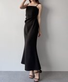 【ジュノア/JUNOAH】のmipiarl ドレープマーメイドキャミワンピース【一部ペチスカートSET】 人気、トレンドファッション・服の通販 founy(ファニー) ファッション Fashion レディースファッション Fashion for Women スカート Skirts thumbnail ブラック|ID: prp329100004807206 ipo3291000000034883843