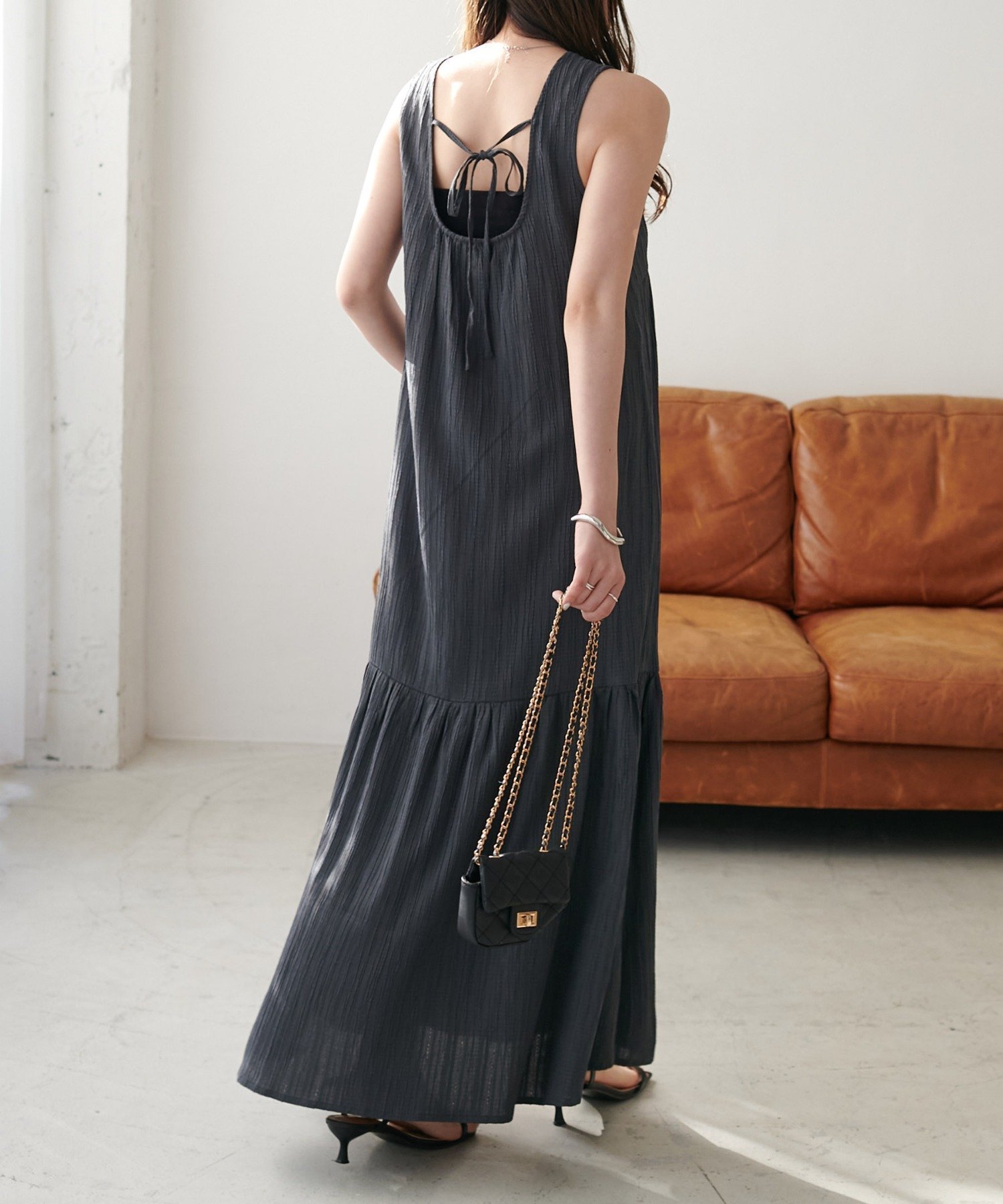 【ディスコート/Discoat】の【着映え◎/リバイバル】ジャガードヨウリュウワンピース《WEB限定》 インテリア・キッズ・メンズ・レディースファッション・服の通販 founy(ファニー) ファッション Fashion レディースファッション Fashion for Women ワンピース Dresses おすすめ Recommended / Our Picks インナー Innerwear カットソー Cut and Sewn Top キャミソール Camisole, Spaghetti Strap Top シンプル Simple, Minimal ジャケット Jacket, Outerwear タンク Tank Top, Sleeveless Top ノースリーブ Sleeveless, No-Sleeve フロント Front, Front Design リゾート Resort, Vacation Style リボン Ribbon, Bow 吸水 Absorbent, Quick-Dry 夏 Summer 春 Spring チャコールグレー|ID: prp329100004807210 ipo3291000000034883879