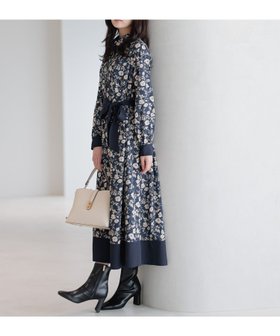 【アンデミュウ/Andemiu】のレトロフラワーフレアワンピース 人気、トレンドファッション・服の通販 founy(ファニー) ファッション Fashion レディースファッション Fashion for Women ワンピース Dresses カフス Cuff Design フラワー Flower, Floral プリント Print, Printed Pattern エレガント 上品 Elegant 無地 Plain, Solid Color |ID:prp329100004807213