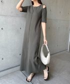 【アンドミー/andme】のテレコリブ 肩スリット 半袖 ロング ワンピース 人気、トレンドファッション・服の通販 founy(ファニー) ファッション Fashion レディースファッション Fashion for Women ワンピース Dresses スリット Slit, Slit Detail トレンド Trend, Trending Now 半袖 Short Sleeve, Half Sleeve ロング Long, Long-Length ワーク Workwear, Utility Style おすすめ Recommended / Our Picks thumbnail チャコールグレー|ID: prp329100004807219 ipo3291000000034883959