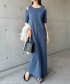 【アンドミー/andme】のテレコリブ 肩スリット 半袖 ロング ワンピース 人気、トレンドファッション・服の通販 founy(ファニー) ファッション Fashion レディースファッション Fashion for Women ワンピース Dresses スリット Slit, Slit Detail トレンド Trend, Trending Now 半袖 Short Sleeve, Half Sleeve ロング Long, Long-Length ワーク Workwear, Utility Style おすすめ Recommended / Our Picks thumbnail ブルー|ID: prp329100004807219 ipo3291000000034883960