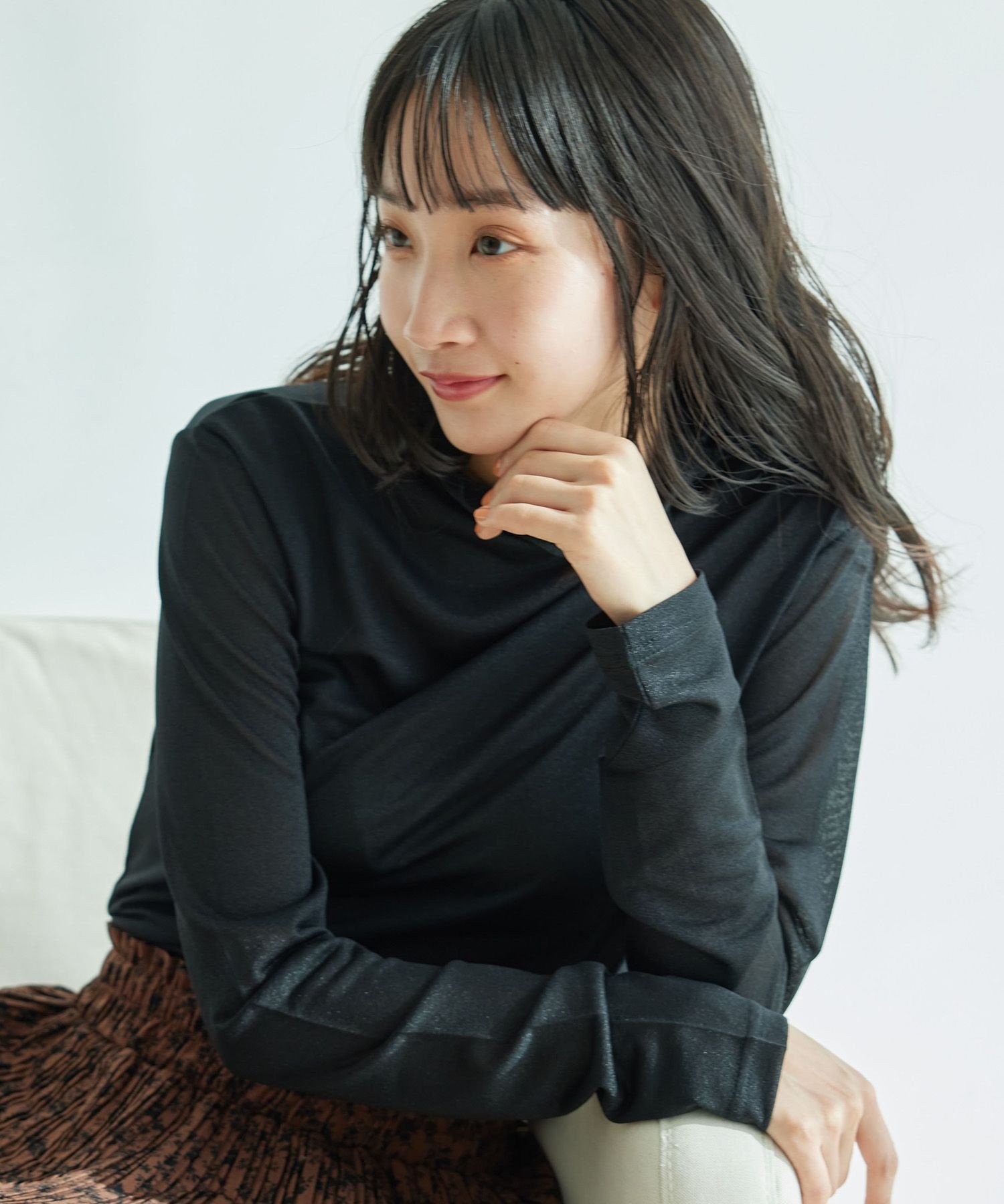 【ジャイロ/JAYRO】のラメハイネックプルオーバー 人気、トレンドファッション・服の通販 founy(ファニー) ファッション Fashion レディースファッション Fashion for Women トップス・カットソー Cut & Sew Tops カジュアルプルオーバー・ニットトップス Pullovers & Knit Tops / Casual Pullovers インナー Innerwear シャイニー Shiny, Glossy Finish ポケット Pocket, Pocket Detail ラベンダー Lavender other-1|ID: prp329100004807240 ipo3291000000034884123