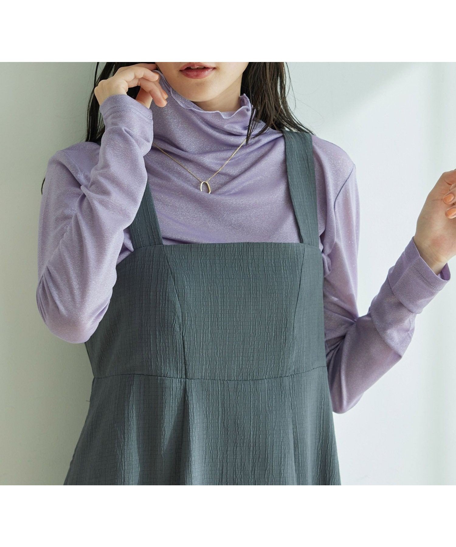 【ジャイロ/JAYRO】のラメハイネックプルオーバー インテリア・キッズ・メンズ・レディースファッション・服の通販 founy(ファニー) ファッション Fashion レディースファッション Fashion for Women トップス・カットソー Cut & Sew Tops カジュアルプルオーバー・ニットトップス Pullovers & Knit Tops / Casual Pullovers インナー Innerwear シャイニー Shiny, Glossy Finish ポケット Pocket, Pocket Detail ラベンダー Lavender ラベンダー(52)|ID: prp329100004807240 ipo3291000000034884129