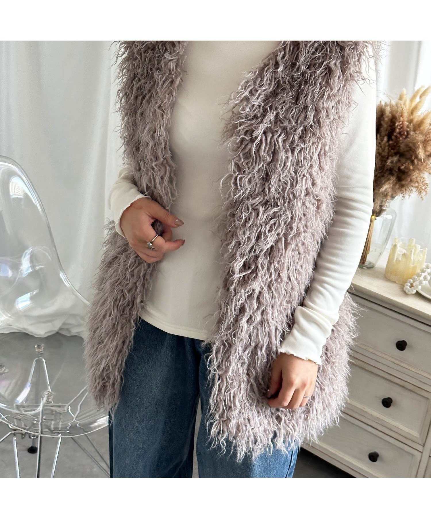 【アイモハ/aimoha】のaimoha/フリル裏ボアインナートップス インテリア・キッズ・メンズ・レディースファッション・服の通販 founy(ファニー) ファッション Fashion レディースファッション Fashion for Women トップス・カットソー Cut & Sew Tops おすすめ Recommended / Our Picks インナー Innerwear フィット Fit, Slim Fit フリル Frill, Ruffle ホワイト|ID: prp329100004807246 ipo3291000000034884164