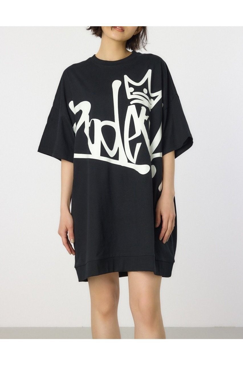 【ロデオクラウンズワイドボウル/RODEO CROWNS WIDE BOWL】のBIG SIGN LOGO Tワンピース インテリア・キッズ・メンズ・レディースファッション・服の通販 founy(ファニー) ファッション Fashion レディースファッション Fashion for Women ワンピース Dresses おすすめ Recommended / Our Picks スタンダード Standard, Basic プリント Print, Printed Pattern メンズ Men's, Menswear BLK|ID: prp329100004807257 ipo3291000000034884210