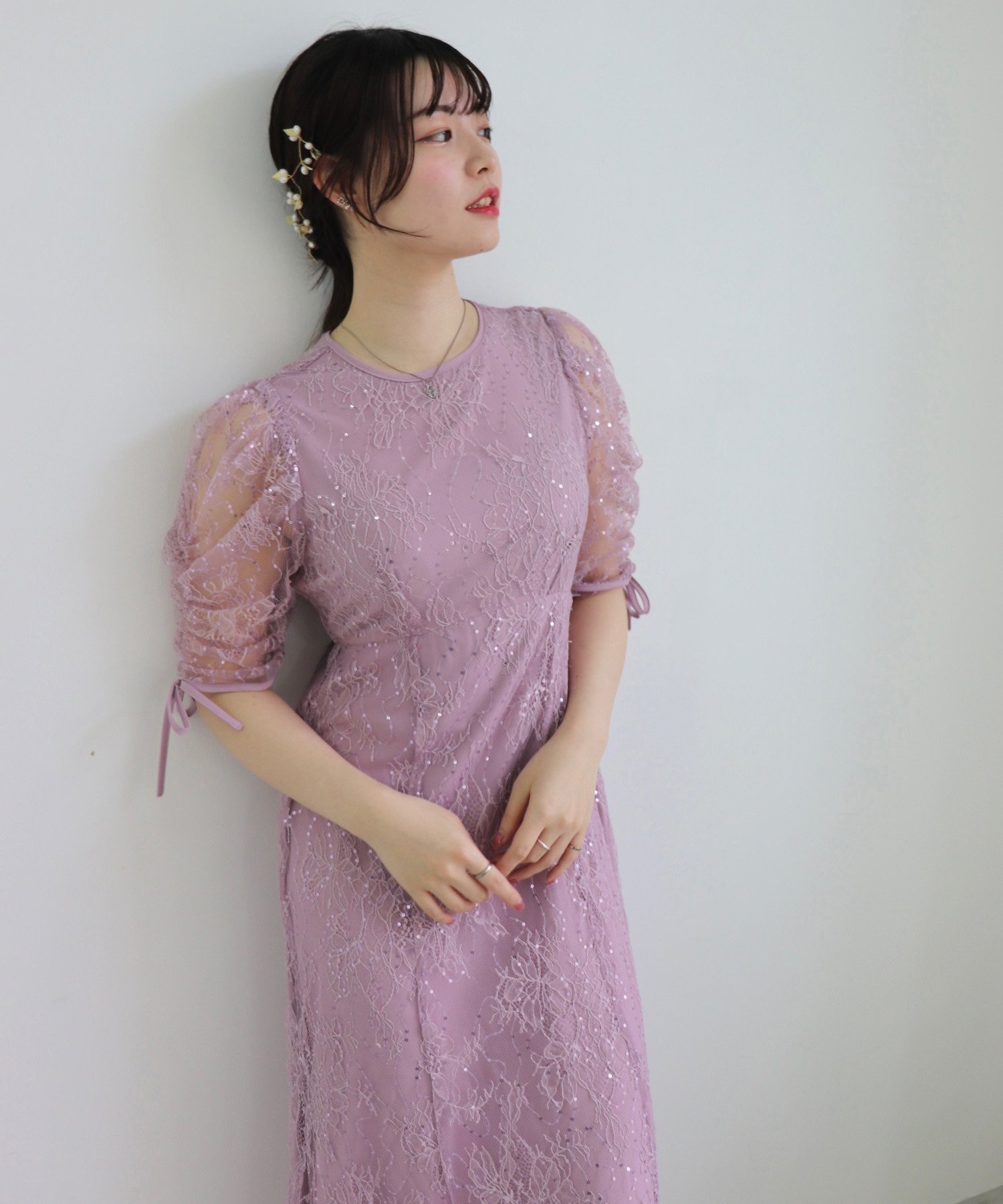 【イング/INGNI】のスパンコールレースワンピース インテリア・キッズ・メンズ・レディースファッション・服の通販 founy(ファニー) ファッション Fashion レディースファッション Fashion for Women ワンピース Dresses エレガント 上品 Elegant スパンコール Sequins, Sequin Embellishment フラワー Flower, Floral レース Lace, Lace Fabric ロング Long, Long-Length ピンクベージュ|ID: prp329100004807259 ipo3291000000034884219