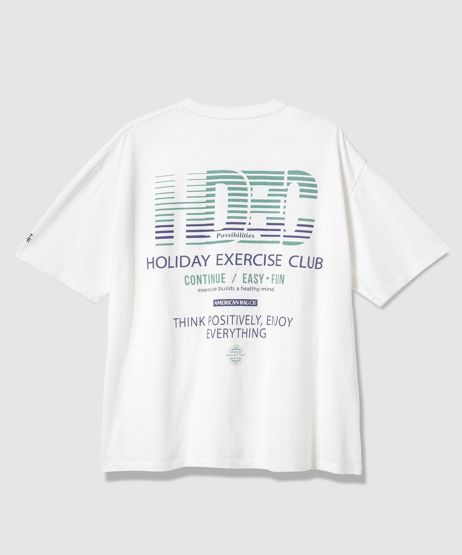 【ベイフロー/BAYFLOW】の【AMERICAN RAG CIE】EXERCISE TEE(ユニセックス) インテリア・キッズ・メンズ・レディースファッション・服の通販 founy(ファニー) 　ファッション　Fashion　レディースファッション　Fashion for Women　エスニック　Ethnic Style　ヴィンテージ　Vintage Style　カリフォルニア　California, Cali Style　グラフィック　Graphic, Graphic Design　コレクション　Collection, Seasonal Line　ミックス　Mix, Mixed Style　おすすめ　Recommended / Our Picks　夏　Summer　ホワイト|ID: prp329100004807267 ipo3291000000034884277