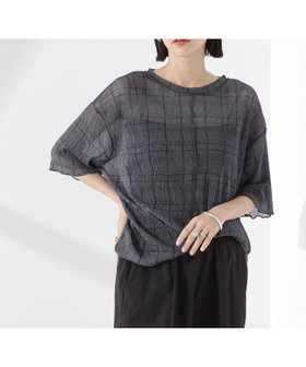 【ナノ ユニバース/nano universe】の楊柳チェックシアーカットTシャツ 人気、トレンドファッション・服の通販 founy(ファニー) ファッション Fashion レディースファッション Fashion for Women トップス・カットソー Cut & Sew Tops シャツ・ブラウス・オフィスカジュアル Elegant Blouses & Button-Ups ロングTシャツ・Tシャツ Longline T-Shirts & Tees ウォッシャブル Machine Washable 春 Spring カットソー Cut and Sewn Top キャミソール Camisole, Spaghetti Strap Top シアー Sheer, See-Through タンク Tank Top, Sleeveless Top チェック Check, Plaid, Tartan ロング Long, Long-Length S/S・春夏 SS, Spring/Summer, Warm Season アウトレット Outlet / Clearance おすすめ Recommended / Our Picks 夏 Summer エレガント 上品 Elegant 2025年 2025 2025春夏・S/S Spring/Summer 2025 SS25 |ID:prp329100004807268