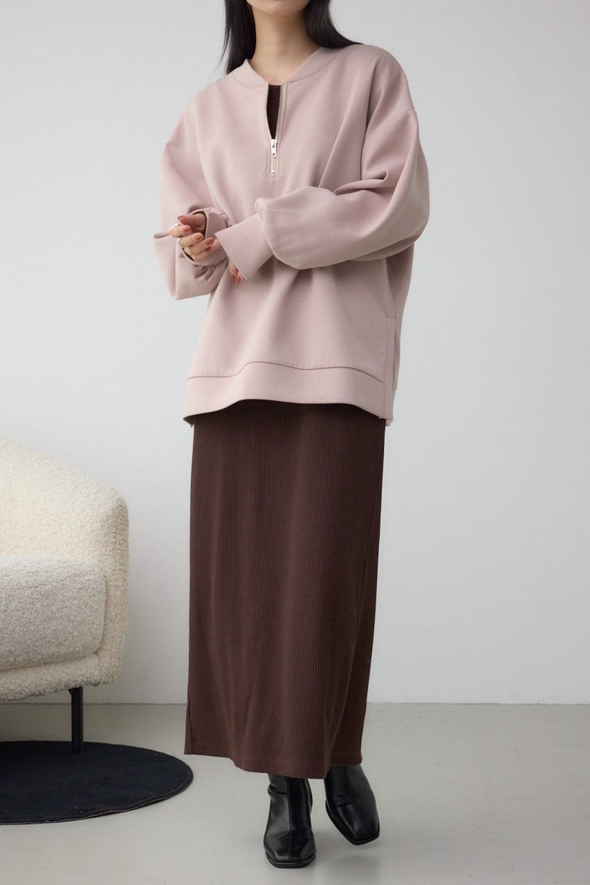 【アズール バイ マウジー/AZUL by moussy】の【SET】ハーフジップスウェットワンピース インテリア・キッズ・メンズ・レディースファッション・服の通販 founy(ファニー) ファッション Fashion レディースファッション Fashion for Women ワンピース Dresses おすすめ Recommended / Our Picks スウェット / スエット Sweatshirt, Sweatwear ストレッチ Stretch, Stretchy Fabric テレコ Ribbed, Rib Stitch リラックス Relax, Relaxed Fit BRN|ID: prp329100004807269 ipo3291000000034884284