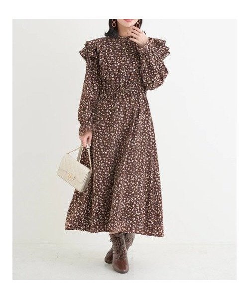 【ジェイ アンド シュプール/Re J&SUPURE】の【WEB限定】フリルワンピース(無地・花柄) インテリア・キッズ・メンズ・レディースファッション・服の通販 founy(ファニー) 　ファッション　Fashion　レディースファッション　Fashion for Women　ワンピース　Dresses　おすすめ　Recommended / Our Picks　クラシカル　Classical, Vintage-Inspired　ショート　Short, Short Length　フリル　Frill, Ruffle　フレア　Flare, Flared　ベスト　Vest, Waistcoat　無地　Plain, Solid Color　A柄|ID: prp329100004807272 ipo3291000000034884298