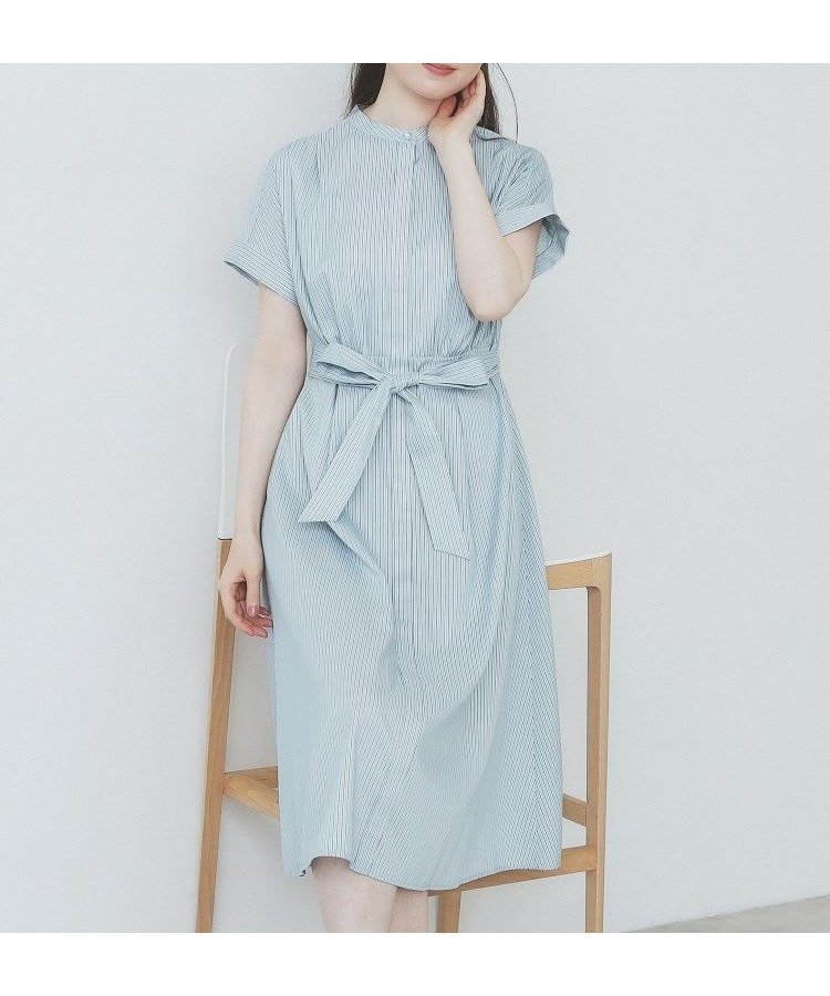 【インデックス/INDEX】の《XS-LLサイズ》マルチストライプシャツワンピース【洗濯機洗い可/イージーアイロン/防シワ】 インテリア・キッズ・メンズ・レディースファッション・服の通販 founy(ファニー) ファッション Fashion レディースファッション Fashion for Women ワンピース Dresses シャツワンピース / 1枚で着映えコーデ Shirt Dresses エレガント 上品 Elegant 洗える Machine Washable シューズ Shoes, Footwear シンプル Simple, Minimal スタンド Stand Collar, Upright Stand ストライプ Stripe, Striped Pattern スマート Smart, Elegant フォーマル Formal, Dressy ポケット Pocket, Pocket Detail 半袖 Short Sleeve, Half Sleeve ランダム Random, Irregular ブルー|ID: prp329100004807273 ipo3291000000034884306