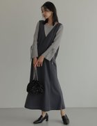 【リエディ/Re:EDIT】のマーメイドジャンパースカート 人気、トレンドファッション・服の通販 founy(ファニー) ファッション Fashion レディースファッション Fashion for Women スカート Skirts キャミワンピース Cami Dress, Slip Dress コンパクト Compact, Small Size ジョーゼット Georgette, Semi-Sheer Fabric スニーカー Sneakers, Trainers バランス Balance, Style Balance マーメイド Mermaid, Fishtail Silhouette エレガント 上品 Elegant thumbnail チャコールグレー|ID: prp329100004807281 ipo3291000000034884403