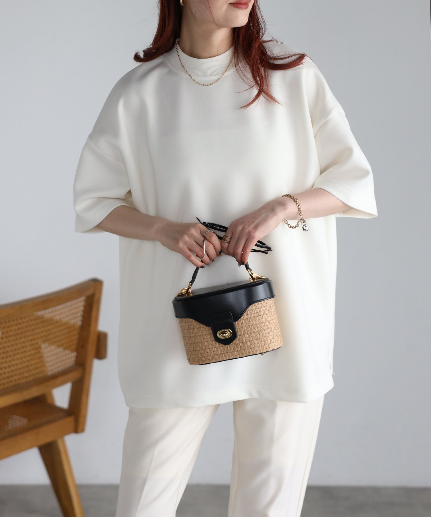 【リラクロ/relaclo】のmitis/モックネックゆったりダンボール半袖Tee 人気、トレンドファッション・服の通販 founy(ファニー) ファッション Fashion レディースファッション Fashion for Women トップス・カットソー Cut & Sew Tops エレガント 上品 Elegant ショート Short, Short Length スリーブ Sleeve, Long Sleeve / Short Sleeve モックネック Mock Neck, Short Turtleneck 半袖 Short Sleeve, Half Sleeve other-1|ID: prp329100004807286 ipo3291000000034884436