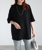 【リラクロ/relaclo】のmitis/モックネックゆったりダンボール半袖Tee ブラック|ID: prp329100004807286 ipo3291000000034884440