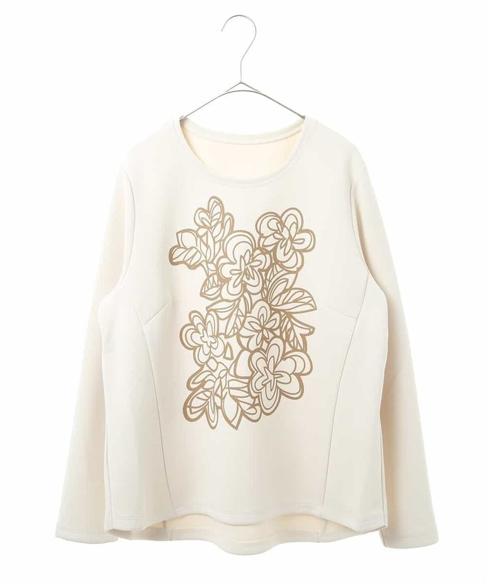 【ヒロコビス ブランデ/HIROKO BIS GRANDE】の【洗える】フラワープリントジャージープルオーバー インテリア・キッズ・メンズ・レディースファッション・服の通販 founy(ファニー) https://founy.com/ ファッション Fashion レディースファッション Fashion for Women トップス・カットソー Cut & Sew Tops カジュアルプルオーバー・ニットトップス Pullovers & Knit Tops / Casual Pullovers 花柄・フラワープリント・モチーフ Floral Prints & Motifs / Flower Pattern Tops おすすめ Recommended / Our Picks ストレッチ Stretch, Stretchy Fabric チュニック Tunic, Long Top フラワー Flower, Floral フロント Front, Front Design プリント Print, Printed Pattern ヘムライン Hemline, Bottom Cut 洗える Machine Washable 軽量 Lightweight, Ultra Light |ID: prp329100004807293 ipo3291000000034884477