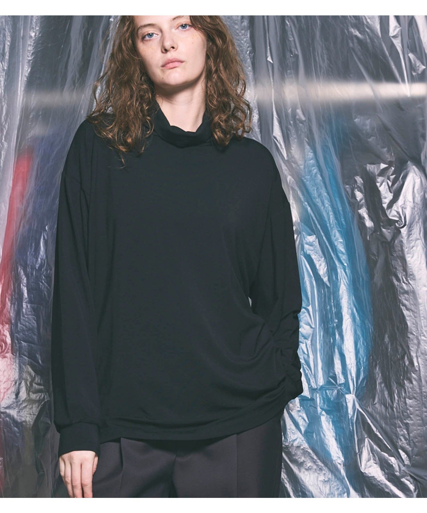 【メゾンスペシャル/MAISON SPECIAL】のModal Prime-Over Turtle Neck Long Sleeve T-Shirt インテリア・キッズ・メンズ・レディースファッション・服の通販 founy(ファニー) ファッション Fashion レディースファッション Fashion for Women トップス・カットソー Cut & Sew Tops シャツ・ブラウス・オフィスカジュアル Elegant Blouses & Button-Ups ロングTシャツ・Tシャツ Longline T-Shirts & Tees ショルダー Shoulder, Shoulder Strap シルク Silk, 100% Silk タートルネック Turtleneck, High Neck ドロップ Drop Shoulder, Dropped Style A/W・秋冬 Autumn/Winter BLK|ID: prp329100004807295 ipo3291000000034884486