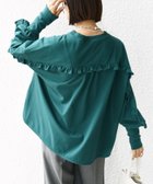 【シップス フォー ウィメン/SHIPS】の洗濯機可能 ロング リブ スリーブ フリル カットソー グリーン|ID: prp329100004807325 ipo3291000000034884705