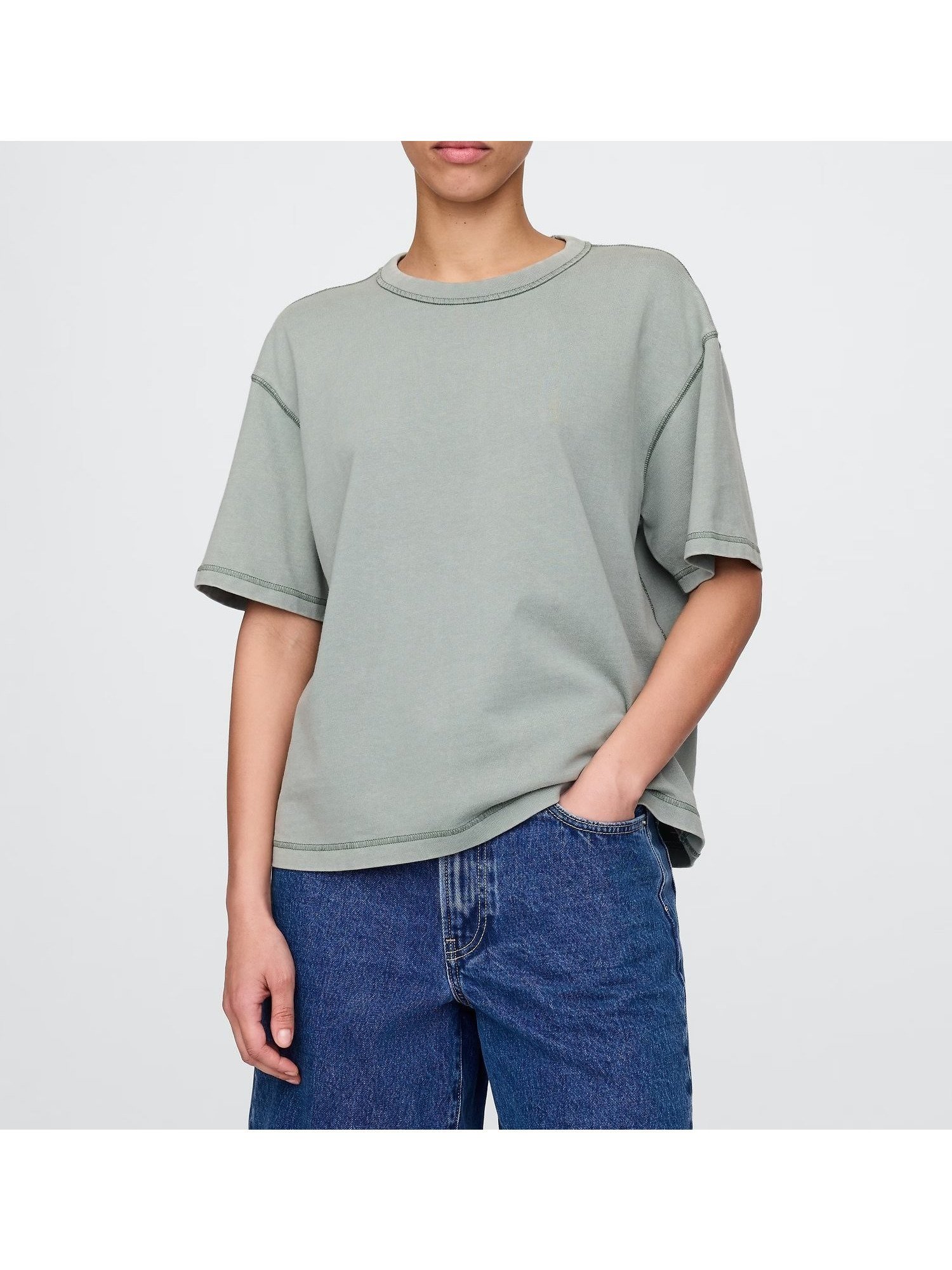 【ギャップ/GAP】のヘビーウェイト クロップドTシャツ (ユニセックス) インテリア・キッズ・メンズ・レディースファッション・服の通販 founy(ファニー) ファッション Fashion レディースファッション Fashion for Women トップス・カットソー Cut & Sew Tops シャツ・ブラウス・オフィスカジュアル Elegant Blouses & Button-Ups ロングTシャツ・Tシャツ Longline T-Shirts & Tees インナー Innerwear クロップド Cropped, Short Length ショート Short, Short Length ジャケット Jacket, Outerwear スリーブ Sleeve, Long Sleeve / Short Sleeve ワイド Wide, Wide Fit GASOLINE_GREEN|ID: prp329100004807342 ipo3291000000034884801