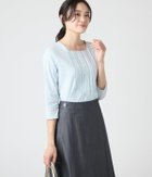 【ニューヨーカー/NEWYORKER】の【吸水速乾】コンフォートプレーティング天竺 スクエアネック7分袖カットソー サックス|ID: prp329100004807376 ipo3291000000034885062