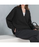 【アーバンリサーチ ロッソ/URBAN RESEARCH ROSSO】のVネックジョーゼットプルオーバー BLACK|ID: prp329100004807380 ipo3291000000034885106