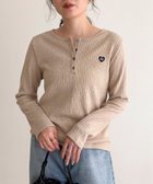 【フレディ&グロスター/FREDY&GLOSTER】のハート刺繍ヘンリーリブプルオーバー ベージュ|ID: prp329100004807383 ipo3291000000034885125