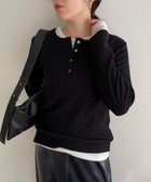 【フレディ&グロスター/FREDY&GLOSTER】のハート刺繍ヘンリーリブプルオーバー ブラック|ID: prp329100004807383 ipo3291000000034885126