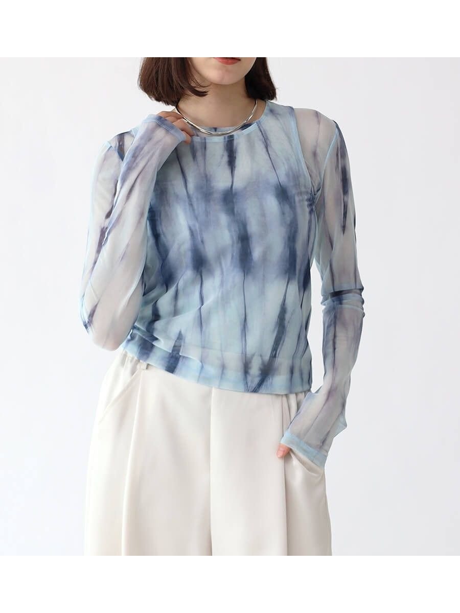 【ラシュッド/LASUD】のシアーレイヤードインナー インテリア・キッズ・メンズ・レディースファッション・服の通販 founy(ファニー) ファッション Fashion レディースファッション Fashion for Women インナー Innerwear カットソー Cut and Sewn Top シアー Sheer, See-Through ジャケット Jacket, Outerwear タンク Tank Top, Sleeveless Top エレガント 上品 Elegant ライトブルー|ID: prp329100004807388 ipo3291000000034885160