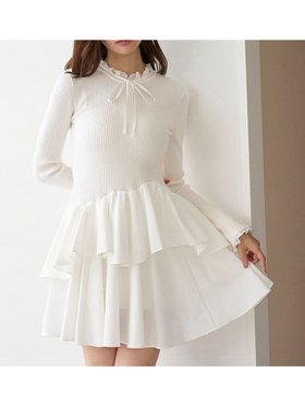 【スナイデル/SNIDEL】 Sustainableドッキングミニニットワンピース人気、トレンドファッション・服の通販 founy(ファニー) ファッション Fashion レディースファッション Fashion for Women ワンピース Dresses ニットワンピース Knit Dresses クラシカル Classical, Vintage-Inspired 今季 This Season, Current Season ストライプ Stripe, Striped Pattern ストレート Straight, Straight Cut スマート Smart, Elegant ドッキング Docking, Mixed Material フィット Fit, Slim Fit フリル Frill, Ruffle モノトーン Monotone, Black and White 無地 Plain, Solid Color リブニット Rib Knit, Ribbed Knit リボン Ribbon, Bow おすすめ Recommended / Our Picks |ID:prp329100004807884