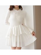 【スナイデル/SNIDEL】のSustainableドッキングミニニットワンピース 人気、トレンドファッション・服の通販 founy(ファニー) ファッション Fashion レディースファッション Fashion for Women ワンピース Dresses ニットワンピース Knit Dresses クラシカル Classical, Vintage-Inspired 今季 This Season, Current Season ストライプ Stripe, Striped Pattern ストレート Straight, Straight Cut スマート Smart, Elegant ドッキング Docking, Mixed Material フィット Fit, Slim Fit フリル Frill, Ruffle モノトーン Monotone, Black and White 無地 Plain, Solid Color リブニット Rib Knit, Ribbed Knit リボン Ribbon, Bow おすすめ Recommended / Our Picks thumbnail OWHT[002]|ID: prp329100004807884 ipo3291000000034889245