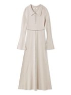 【スナイデル/SNIDEL】のSustainableスキッパーニットワンピース 人気、トレンドファッション・服の通販 founy(ファニー) ファッション Fashion レディースファッション Fashion for Women ワンピース Dresses ニットワンピース Knit Dresses ウェーブ Wavy Pattern エレガント 上品 Elegant シンプル Simple, Minimal スキッパー Skipper, Open Collar スマート Smart, Elegant スリット Slit, Slit Detail スリーブ Sleeve, Long Sleeve / Short Sleeve センター Center, Center Line デコルテ Décolleté, Neckline ドッキング Docking, Mixed Material フレア Flare, Flared フロント Front, Front Design ロング Long, Long-Length おすすめ Recommended / Our Picks thumbnail IVR[003]|ID: prp329100004807886 ipo3291000000034889264