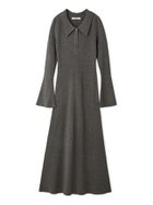【スナイデル/SNIDEL】のSustainableスキッパーニットワンピース 人気、トレンドファッション・服の通販 founy(ファニー) ファッション Fashion レディースファッション Fashion for Women ワンピース Dresses ニットワンピース Knit Dresses ウェーブ Wavy Pattern エレガント 上品 Elegant シンプル Simple, Minimal スキッパー Skipper, Open Collar スマート Smart, Elegant スリット Slit, Slit Detail スリーブ Sleeve, Long Sleeve / Short Sleeve センター Center, Center Line デコルテ Décolleté, Neckline ドッキング Docking, Mixed Material フレア Flare, Flared フロント Front, Front Design ロング Long, Long-Length おすすめ Recommended / Our Picks thumbnail GRY[006]|ID: prp329100004807886 ipo3291000000034889266