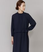【セブンアイディコンセプト/7-IDconcept】のペプラムギャザーワンピース 人気、トレンドファッション・服の通販 founy(ファニー) ファッション Fashion レディースファッション Fashion for Women ワンピース Dresses ギャザー Gathered, Ruffled ジョーゼット Georgette, Semi-Sheer Fabric ストレッチ Stretch, Stretchy Fabric スマート Smart, Elegant スリーブ Sleeve, Long Sleeve / Short Sleeve ドレープ Drape, Draping Fabric フリル Frill, Ruffle ペプラム Peplum, Flared Hem ポケット Pocket, Pocket Detail エレガント 上品 Elegant thumbnail ネイビー|ID: prp329100004807889 ipo3291000000034889289