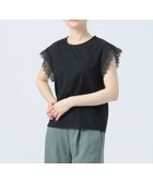 【ビームス ハート/BEAMS HEART】の袖口レース プルオーバー 人気、トレンドファッション・服の通販 founy(ファニー) ファッション Fashion レディースファッション Fashion for Women トップス・カットソー Cut & Sew Tops カジュアルプルオーバー・ニットトップス Pullovers & Knit Tops / Casual Pullovers インナー Innerwear エレガント 上品 Elegant カットソー Cut and Sewn Top コンパクト Compact, Small Size シンプル Simple, Minimal ジャケット Jacket, Outerwear バランス Balance, Style Balance レース Lace, Lace Fabric thumbnail BLACK|ID: prp329100004807925 ipo3291000000034889544