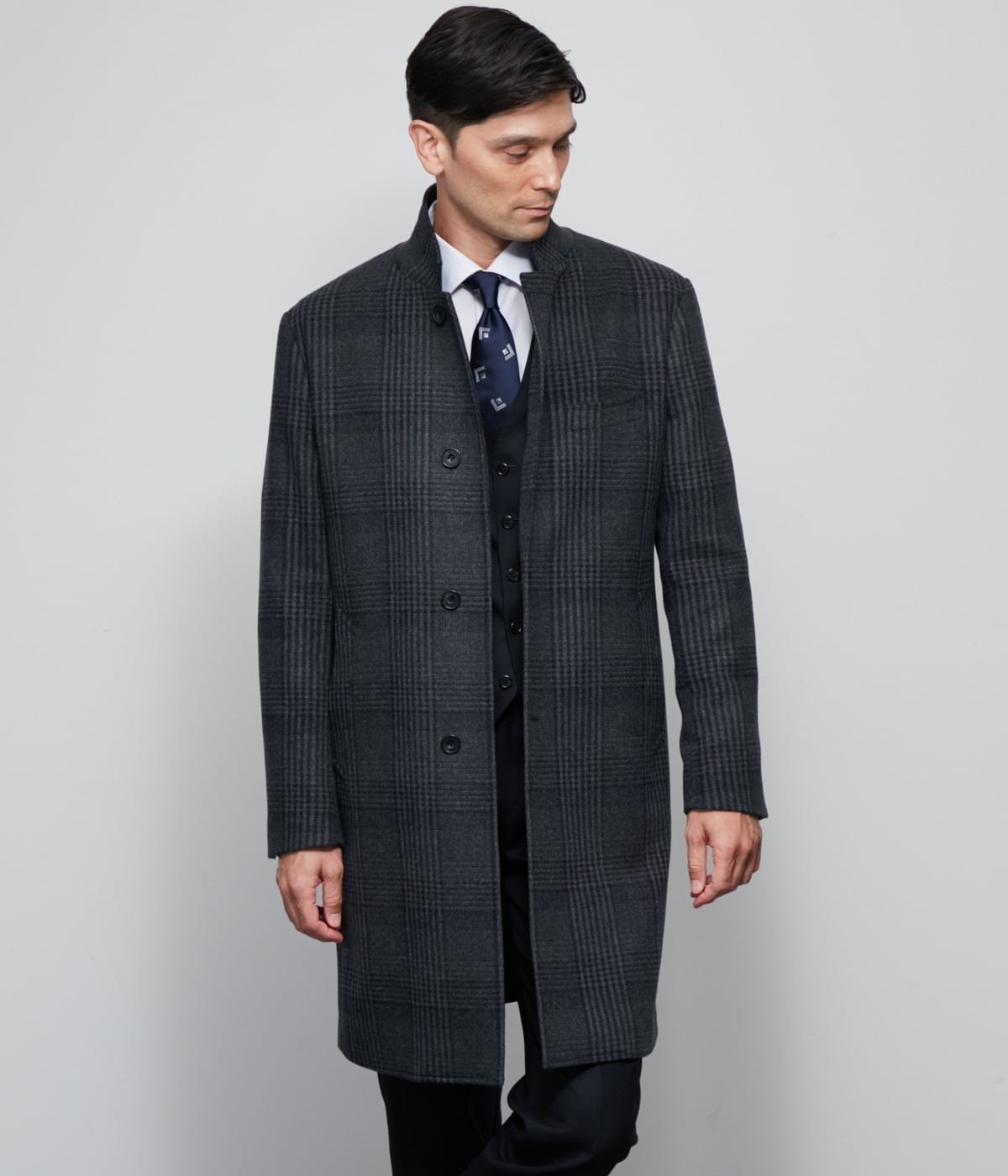 【ニューヨーカー/NEWYORKER / MEN】のカシミヤ混 チェック ビーバー コンバーチブルカラーコート 人気、トレンドファッション・服の通販 founy(ファニー) ファッション Fashion メンズファッション Fashion for Men エレガント 上品 Elegant スタイリッシュ Stylish, Fashionable スタンド Stand Collar, Upright Stand チェスターコート Chester Coat, Long Coat チェック Check, Plaid, Tartan ドレス Dress, One-Piece フェイクレザー Faux Leather, PU Leather 防寒 Cold Protection, Winter-Ready ワンポイント One Point, Statement Accent 冬 Winter / This Winter A/W・秋冬 Autumn/Winter other-1|ID: prp329100004807973 ipo3291000000034890201