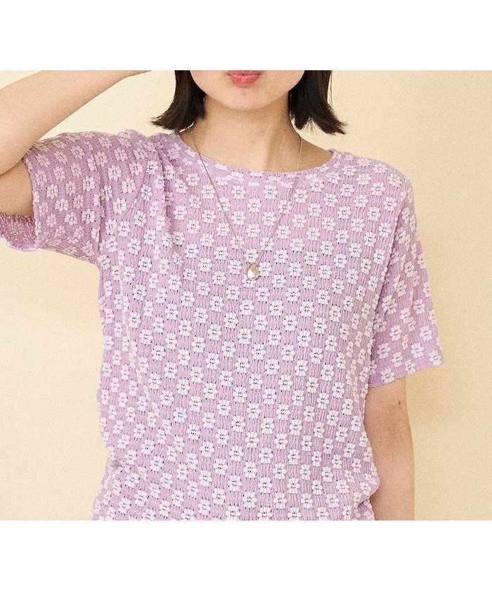 【フリークスストア/FREAK'S STORE】のフラワーストレッチ Tシャツ 25SS インテリア・キッズ・メンズ・レディースファッション・服の通販 founy(ファニー) ファッション Fashion レディースファッション Fashion for Women トップス・カットソー Cut & Sew Tops シャツ・ブラウス・オフィスカジュアル Elegant Blouses & Button-Ups ロングTシャツ・Tシャツ Longline T-Shirts & Tees 2025年 2025 2025春夏・S/S Spring/Summer 2025 SS25 インナー Innerwear ストレッチ Stretch, Stretchy Fabric パープル Purple, Violet フラワー Flower, Floral レース Lace, Lace Fabric 人気 Popular, Best Seller 今季 This Season, Current Season 夏 Summer S/S・春夏 SS, Spring/Summer, Warm Season ラベンダー|ID: prp329100004807992 ipo3291000000034890351