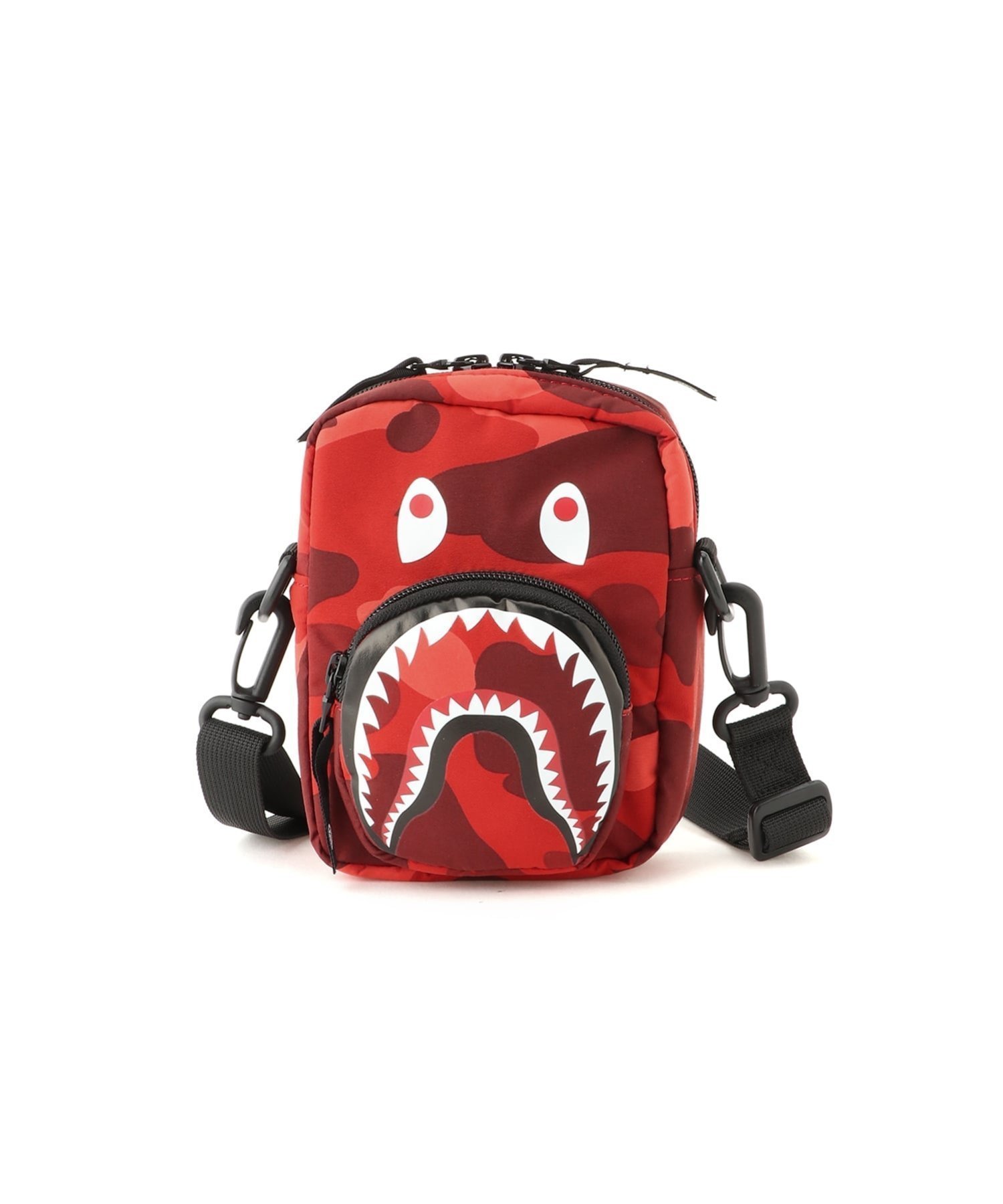 【ア ベイシング エイプ/A BATHING APE】のCOLOR CAMO SHARK MINI BAG M インテリア・キッズ・メンズ・レディースファッション・服の通販 founy(ファニー) ファッション Fashion レディースファッション Fashion for Women プリント Print, Printed Pattern モチーフ Motif, Design Theme ラップ Wrap, Wrap Design ラバー Rubber, Rubber Sole RED|ID: prp329100004808043 ipo3291000000034890760