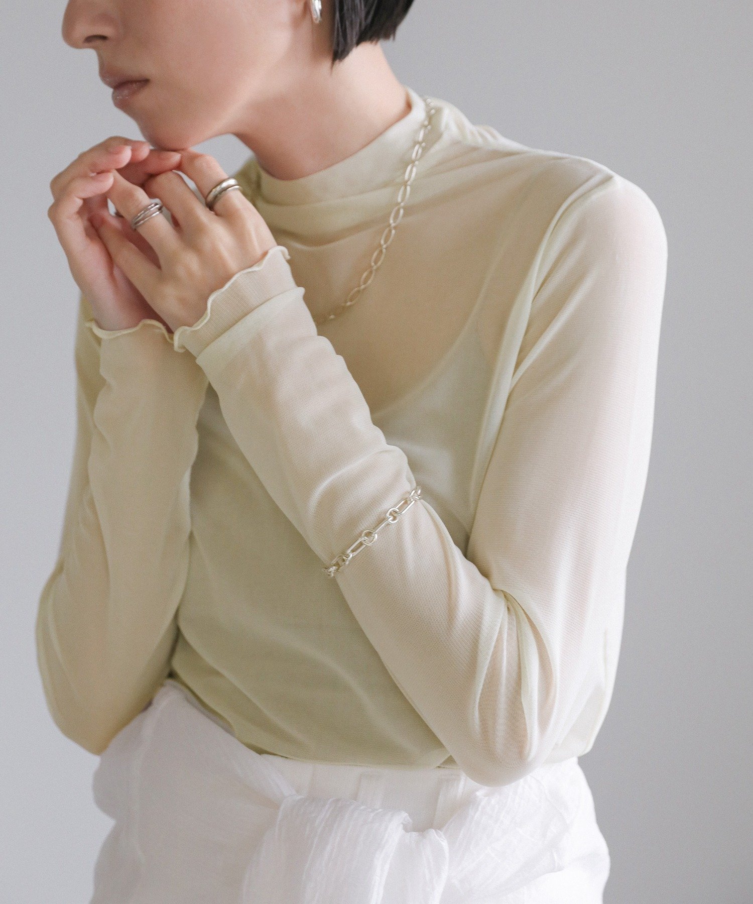 【セレクトモカ/SELECT MOCA】のシースルースキントップス インテリア・キッズ・メンズ・レディースファッション・服の通販 founy(ファニー) 　ファッション　Fashion　レディースファッション　Fashion for Women　トップス・カットソー　Cut & Sew Tops　おすすめ　Recommended / Our Picks　インナー　Innerwear　キャミソール　Camisole, Spaghetti Strap Top　キャミワンピース　Cami Dress, Slip Dress　コンパクト　Compact, Small Size　アイボリー-01|ID: prp329100004808052 ipo3291000000034890803