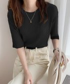 【アイモハ/aimoha】の【Jasmine】大きめリブカットソー 人気、トレンドファッション・服の通販 founy(ファニー) ファッション Fashion レディースファッション Fashion for Women トップス・カットソー Cut & Sew Tops カットソー・ベーシックTシャツ Cut-and-Sewn Tops / Stretch Tees & Basics アクセサリー Fashion Accessories シンプル Simple, Minimal 夏 Summer 春 Spring S/S・春夏 SS, Spring/Summer, Warm Season thumbnail ブラック|ID: prp329100004808062 ipo3291000000034890871