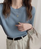 【アイモハ/aimoha】の【Jasmine】大きめリブカットソー 人気、トレンドファッション・服の通販 founy(ファニー) ファッション Fashion レディースファッション Fashion for Women トップス・カットソー Cut & Sew Tops カットソー・ベーシックTシャツ Cut-and-Sewn Tops / Stretch Tees & Basics アクセサリー Fashion Accessories シンプル Simple, Minimal 夏 Summer 春 Spring S/S・春夏 SS, Spring/Summer, Warm Season thumbnail ブルー|ID: prp329100004808062 ipo3291000000034890872