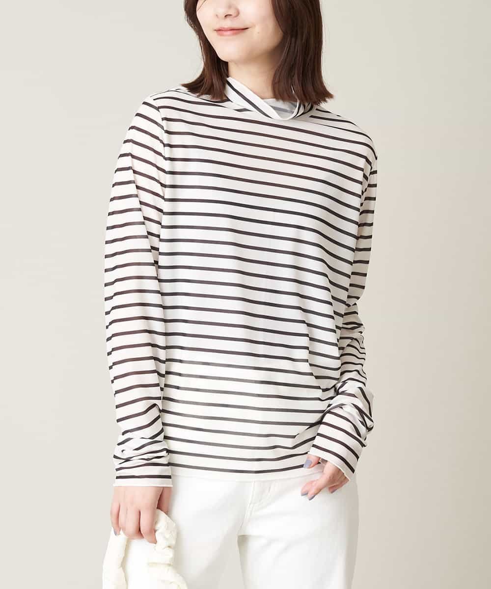 【アー ヴェー ヴェー/a.v.v】のシアーハイネックトップス インテリア・キッズ・メンズ・レディースファッション・服の通販 founy(ファニー) ファッション Fashion レディースファッション Fashion for Women トップス・カットソー Cut & Sew Tops インナー Innerwear カーディガン Cardigan, Knitwear キャミソール Camisole, Spaghetti Strap Top キャミワンピース Cami Dress, Slip Dress 今季 This Season, Current Season シアー Sheer, See-Through スウェット / スエット Sweatshirt, Sweatwear タンク Tank Top, Sleeveless Top トレンド Trend, Trending Now 定番 Standard, Basic Item ベスト Vest, Waistcoat ボーダー Border, Stripe 再入荷 Restock / Back in Stock おすすめ Recommended / Our Picks ボーダー|ID: prp329100004808065 ipo3291000000034890890