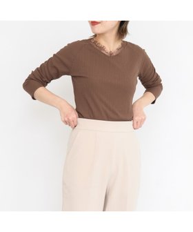 【ケービーエフ/KBF / URBAN RESEARCH】のレース付き裏起毛テレコトップス 人気、トレンドファッション・服の通販 founy(ファニー) ファッション Fashion レディースファッション Fashion for Women トップス・カットソー Cut & Sew Tops インナー Innerwear カットソー Cut and Sewn Top カーディガン Cardigan, Knitwear フィット Fit, Slim Fit レース Lace, Lace Fabric |ID:prp329100004808072