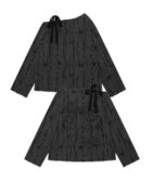 【アイモハ/aimoha】の【HOOK】for girls リボンプリントオープンショルダーダメージトップス 人気、トレンドファッション・服の通販 founy(ファニー) ファッション Fashion レディースファッション Fashion for Women トップス・カットソー Cut & Sew Tops インナー Innerwear カットソー Cut and Sewn Top カーゴパンツ Cargo Pants, Utility Pants ガーリー Girly, Feminine Style シンプル Simple, Minimal タートルネック Turtleneck, High Neck ダメージ Distressed, Destroyed デニム Denim, Jeans Material フェミニン Feminine, Girly フレア Flare, Flared フロント Front, Front Design プリント Print, Printed Pattern ベーシック Basic, Essential リボン Ribbon, Bow レース Lace, Lace Fabric thumbnail ダークグレー|ID: prp329100004808074 ipo3291000000034890984