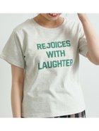 【サマンサモスモス/Samansa Mos2】のロゴプリントTシャツ 人気、トレンドファッション・服の通販 founy(ファニー) ファッション Fashion レディースファッション Fashion for Women トップス・カットソー Cut & Sew Tops シャツ・ブラウス・オフィスカジュアル Elegant Blouses & Button-Ups ロングTシャツ・Tシャツ Longline T-Shirts & Tees フロント Front, Front Design プリント Print, Printed Pattern ワンポイント One Point, Statement Accent thumbnail グレー|ID: prp329100004808092 ipo3291000000034891149