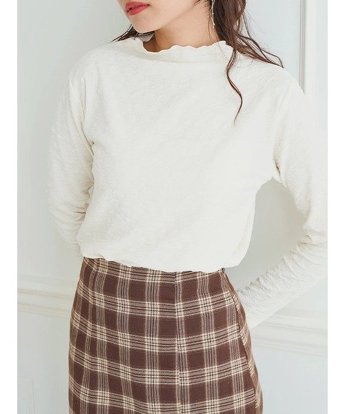 【ルディックパーク/LUDIC PARK】のフクレジャガードボトルネックプルオーバー インテリア・キッズ・メンズ・レディースファッション・服の通販 founy(ファニー) ファッション Fashion レディースファッション Fashion for Women トップス・カットソー Cut & Sew Tops カジュアルプルオーバー・ニットトップス Pullovers & Knit Tops / Casual Pullovers インナー Innerwear シンプル Simple, Minimal ボトルネック Bottle Neck, Mock Neck エレガント 上品 Elegant オフホワイト|ID: prp329100004808093 ipo3291000000034891156