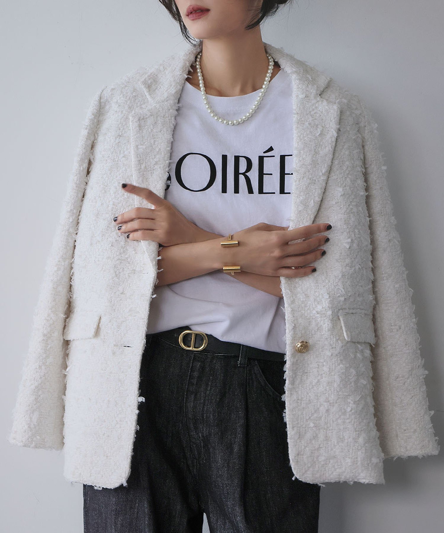 【ガール/GIRL】のツイード テーラードジャケット インテリア・キッズ・メンズ・レディースファッション・服の通販 founy(ファニー) ファッション Fashion レディースファッション Fashion for Women アウター Coat / Outerwear Collection レディースジャケット・軽アウター Jackets テーラードジャケット / 通勤・きれいめスタイル Tailored Jackets & Blazers ツイード Twill, Twill Weave ネップ Nepp, Slub Yarn フラップ Flap, Flap Pocket ポケット Pocket, Pocket Detail 再入荷 Restock / Back in Stock エレガント 上品 Elegant OWH|ID: prp329100004808110 ipo3291000000034891450