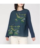 【スーパーハッカ/SUPER HAKKA】のコットンローン星花と湖プリント+ソフト天竺カットソー 人気、トレンドファッション・服の通販 founy(ファニー) ファッション Fashion レディースファッション Fashion for Women トップス・カットソー Cut & Sew Tops カットソー・ベーシックTシャツ Cut-and-Sewn Tops / Stretch Tees & Basics カットソー Cut and Sewn Top コンビ Combo, Combination Style プリント Print, Printed Pattern 春 Spring thumbnail ネイビー|ID: prp329100004808145 ipo3291000000034891709