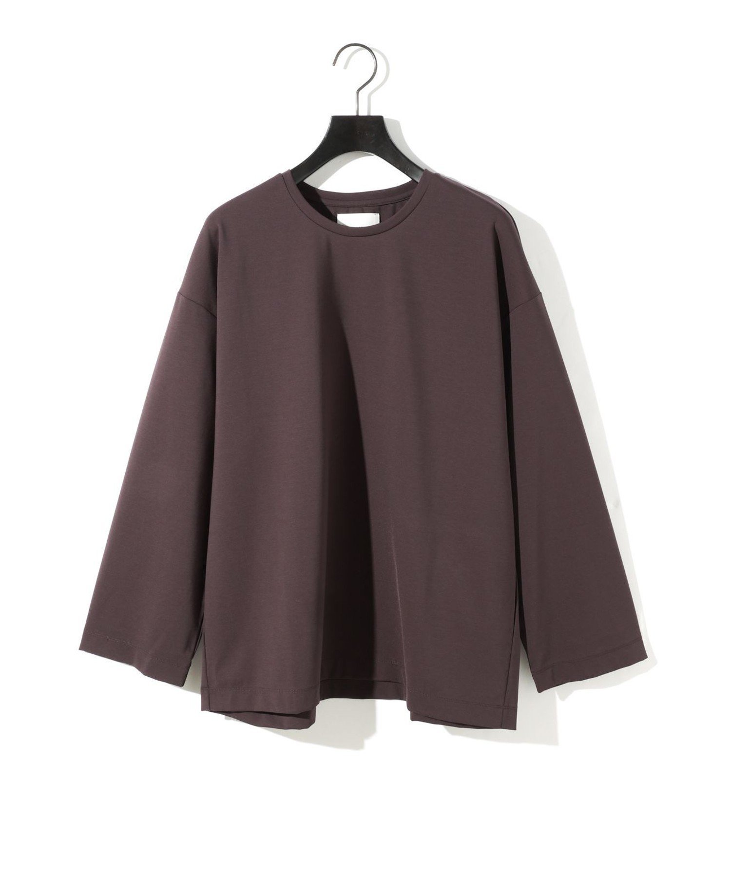 【マーコート/MARcourt】のMIDIUMISOLID ストレートスリーブワイドプルオーバー インテリア・キッズ・メンズ・レディースファッション・服の通販 founy(ファニー) 　ファッション　Fashion　レディースファッション　Fashion for Women　トップス・カットソー　Cut & Sew Tops　カジュアルプルオーバー・ニットトップス　Pullovers & Knit Tops / Casual Pullovers　インナー　Innerwear　カットソー　Cut and Sewn Top　シンプル　Simple, Minimal　ストレッチ　Stretch, Stretchy Fabric　ポケット　Pocket, Pocket Detail　無地　Plain, Solid Color　長袖　Long Sleeve, Full Sleeve　チャコールグレー|ID: prp329100004808149 ipo3291000000034891751