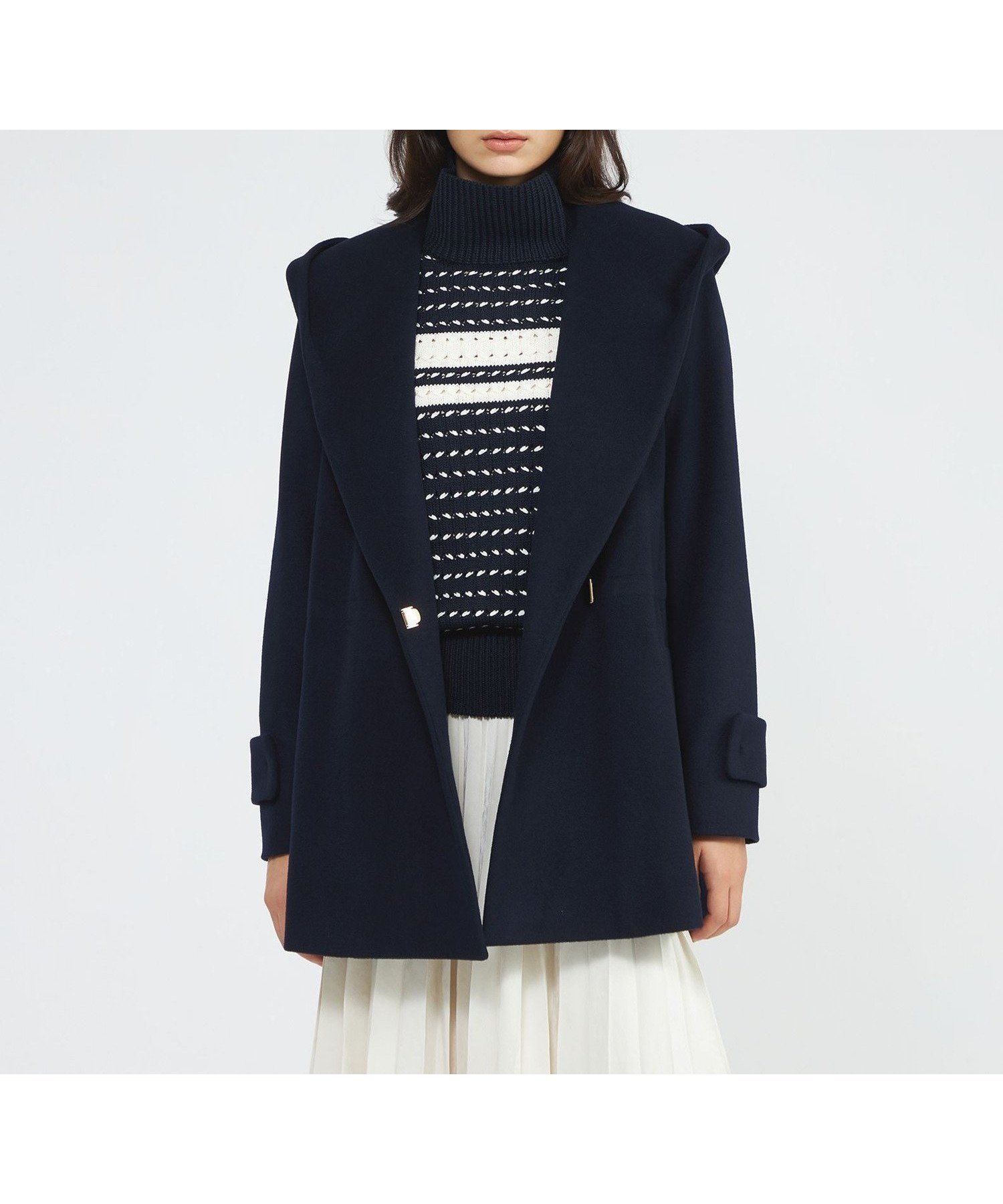 【エポカ/EPOCA】のジーロンラムウール フーデッドミドルコート インテリア・キッズ・メンズ・レディースファッション・服の通販 founy(ファニー) ファッション Fashion レディースファッション Fashion for Women アウター Coat / Outerwear Collection コート・ロングコート・ピーコート Long Coats, Peacoats & More おすすめ Recommended / Our Picks ショール Shawl, Wrap ドローストリング Drawstring, Pull Cord ミドル Middle Length, Mid Height エレガント 上品 Elegant 冬 Winter / This Winter 防寒 Cold Protection, Winter-Ready ネイビー|ID: prp329100004808171 ipo3291000000034891998