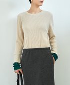 【スタイルデリ/STYLE DELI】のカラーレイヤードリブカットソートップス 人気、トレンドファッション・服の通販 founy(ファニー) ファッション Fashion レディースファッション Fashion for Women トップス・カットソー Cut & Sew Tops カットソー・ベーシックTシャツ Cut-and-Sewn Tops / Stretch Tees & Basics イエロー Yellow オレンジ Orange カットソー Cut and Sewn Top 切替 Switching, Contrast Panel サロペット Overalls, Salopette ジャケット Jacket, Outerwear ストレート Straight, Straight Cut スリット Slit, Slit Detail なめらか Smooth, Silky Texture 長袖 Long Sleeve, Full Sleeve ベスト Vest, Waistcoat ラウンド Round, Round Neck エレガント 上品 Elegant thumbnail ライトベージュ×グリーン|ID: prp329100004808172 ipo3291000000034892004